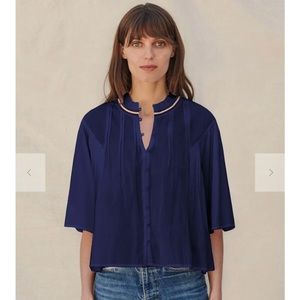 Brand New w/ Tags - Sundry Navy Blue Blouse Size 1